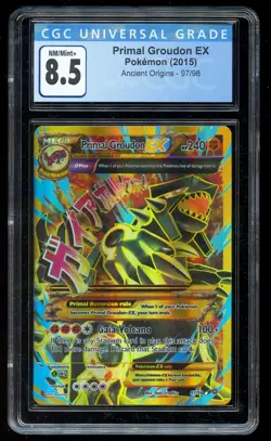 Pokemon CGC 8.5 Primal Groudon EX Ancient Origins #97 - Image 1