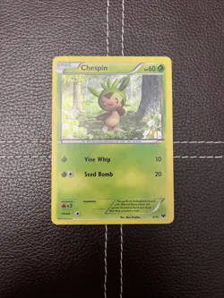 Pokemon TCG - Chespin - 2/12 - McDonald's Promos 2014 - MP/LP Holo - Image 1