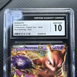 2021 Pokemon Celebrations Classic Collection Mewtwo EX #54 Next Destinies CGC 10 - Image 3
