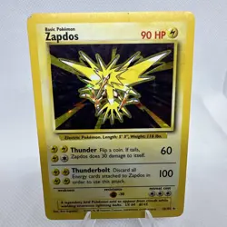 Pokemon TCG Zapdos #16/102 Base Set Holo LP - Image 2