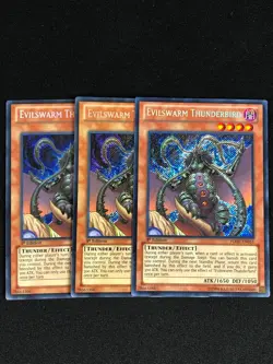 YUGIOH EVILSWARM THUNDERBIRD HA07-EN051 1ST SECRET X3 - Image 1