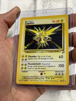 Zapdos 20/130 Holo Rare Base Set 2 Pokemon LP Lightly Played Nintendo Card WOTC - Image 2