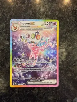 Espeon ex 155/131 Sv: Prismatic Evolutions Holo Pokemon Card Full Art Psychic - Image 1
