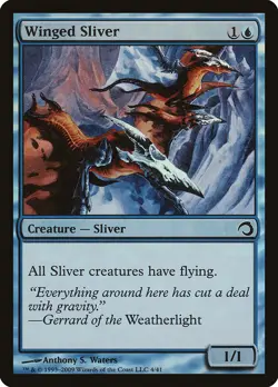 Winged Sliver FOIL Premium Deck Series: Slivers PLD Blue Common CARD ABUGames - Image 1