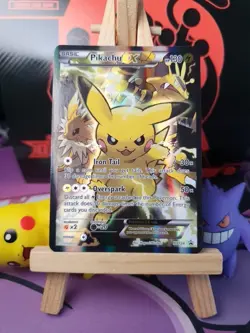 Pokemon Pikachu TCG EX Promo Card XY124 Full Art Excellent Condition Black Star - Image 1