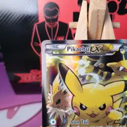 Pokemon Pikachu TCG EX Promo Card XY124 Full Art Excellent Condition Black Star - Image 2