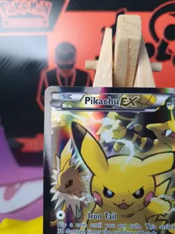 Pokemon Pikachu TCG EX Promo Card XY124 Full Art Excellent Condition Black Star - Image 4