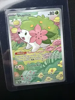 Pokemon TCG Shaymin 185/182 2025 Destined Rivals Illustration Rare Card - NM - Image 1