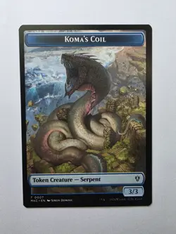 Koma's Coil - Drake 0007-0006 Double Sided Token Karlov Manor Commander MTG NM - Image 1