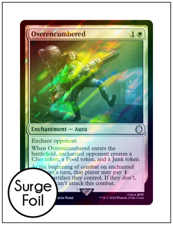 1x Overencumbered, Fallout Surge Foil, Magic MTG NM - Image 1