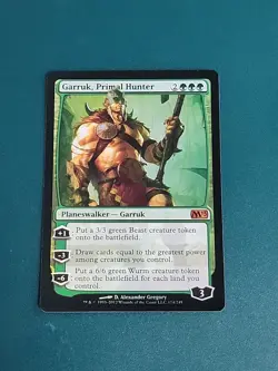 FOIL Garruk, Primal Hunter M13 Magic 2013 MTG Magic the Gathering Commander - Image 2