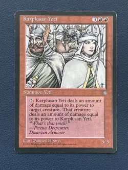 Karplusan Yeti - MTG Magic the Gathering - Ice Age - Miscut - Image 1