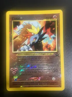 2001 Pokemon Entei Reverse Holo #34 Black Star Promo Lp/mp For Jamar-3180 Lot 7 - Image 2