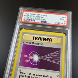 PSA 9 Energy Retrieval 81/102 Base Set 4th print 1999-2000 Graded Pokemon Card - Image 2