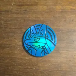 Blue Lucario Pokemon Coin/Token/Pog, Pokemon TCG Cosmic Eclipse Flipping Coin - Image 2