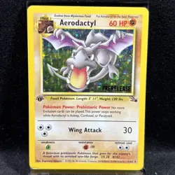 Aerodactyl 1/62 1st Edition Fossil Prerelease Holo Rare POKEMON TCG - Image 1