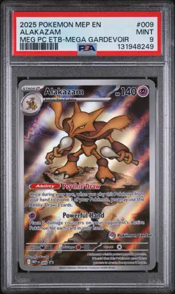 Alakazam Pokemon Center Stamped Mega Evolution Promo #009 MINT PSA 9 - Image 1