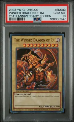 Winged Dragon of Ra Ultra Rare LC01 25th Anniversary GEM MINT 10 - Image 2
