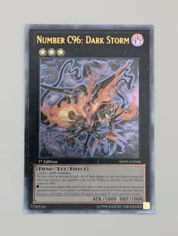 2020 Yugioh BLCR - EN046 Number C96: Dark Storm Ultra Rare 1st Ed - Image 1