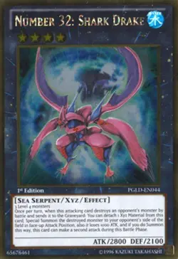 Number 32: Shark Drake - PGLD-EN044 - Gold Rare - 1st Edition Near Mint Yugioh! - Image 1