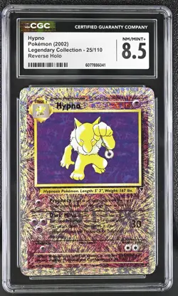 CGC 8.5 Hypno 2002 Legendary Collection 25/110 Reverse Holo Pokemon Card - Image 1
