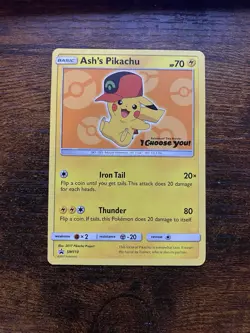 Ash's Pikachu SM110 I Choose You Movie Promo Pokemon Card - Image 1