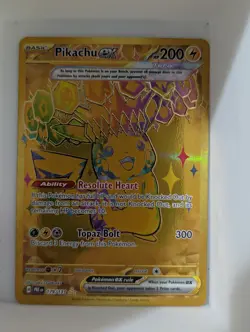 Pokemon TCG Pikachu EX Hyper Rare Gold SV Prismatic Evolutions Card 179/131 - Image 1