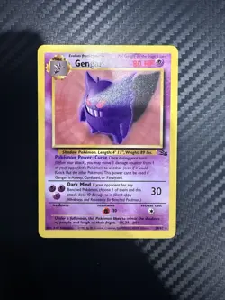 🔥 Gengar 20/62 🔥 Original Non Holo Rare Fossil Set Pokemon Card WOTC TCG NM - Image 1