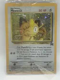 Pokemon TCG Meowth Black Star Promos Holo Card Wizards Black Star Promos 10 - Image 1