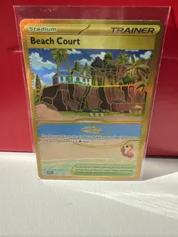 Pokemon TCG Beach Court Trainer Hyper Secret Rare Card 263/182 Mint Condition - Image 1