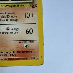 Pokemon Jungle Flareon 3/64 Holo Rare Card Bundle (Heavy Play) - Image 4