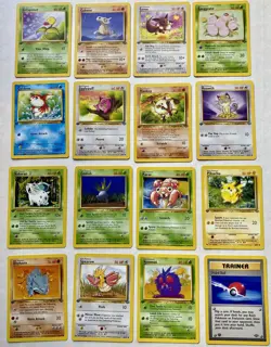 1999 POKEMON 1ST EDITION JUNGLE SET COMPLETE NON-HOLO COMMON LOT CARDS #49-64 - Image 1