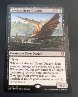 Ancient Brass Dragon MTG Baldur's Gate Mythic 111 NM - Image 1
