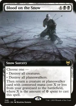 Blood on the Snow (Extended Art) FOIL NM #348 Kaldheim MTG - Image 1