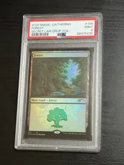 PSA 9 Forest 108 - 2020 Magic MTG Secret Lair Happy Little Gathering Bob Ross - Image 1