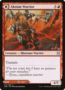 [MTG] Akoum Warrior (134) (ZNR) NM - Image 1