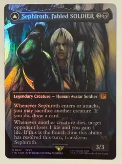 Sephiroth, Fabled SOLDIER Borderless Foil 317 - Mythic - Final Fantasy MTG - Image 1