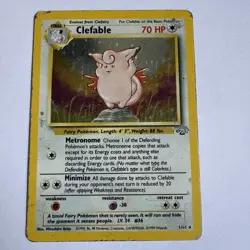 Clefable 1/64 Holo Pokemon TCG Jungle Set - Heavily Played - Image 1