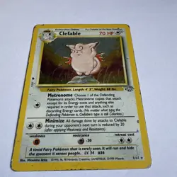 Clefable 1/64 Holo Pokemon TCG Jungle Set - Heavily Played - Image 2