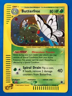 Pokemon Butterfree 5/165 Expedition Base Set E Reader Holo Rare SWIRL LP++ - Image 1