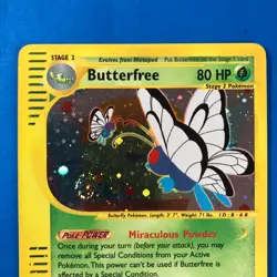 Pokemon Butterfree 5/165 Expedition Base Set E Reader Holo Rare SWIRL LP++ - Image 2