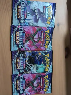 Pokemon Sword & Shield Chilling Reign Booster Pack - 4 PACKS - New Unopened - Image 1
