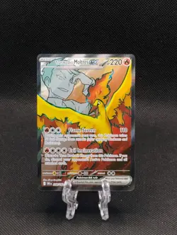 Pokemon TCG Team Rocket's Moltres EX Full Art Holo Destined Rivals 208/182 NM - Image 1