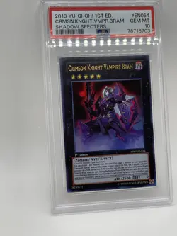 Crimson Knight Vampire Bram PSA 10 Gem Mint 💎 SHSP-EN054 Ultra Rare 1st Yugioh - Image 3