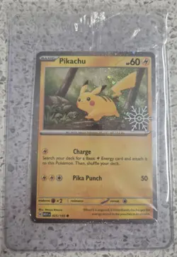 Pokemon Card - Pikachu - Snowflake Holiday Promo - Sealed - 025/165 - Image 1