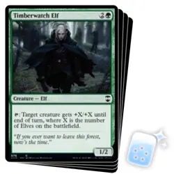 TIMBERWATCH ELF X4 Kaldheim: Commander Magic MTG MINT CARD - Image 1