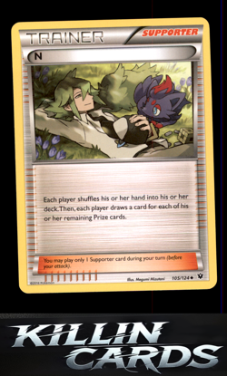 N (Supporter) 105/124 Pokemon Uncommon XY - Fates Collide Card LP - Image 1