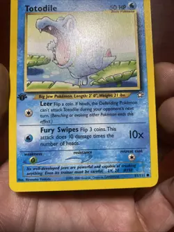1st Edition Totodile 81/111 Neo Genesis Set Rare Vintage Pokemon Card c473 - Image 3