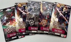 2025 Gundam Card Game TCG Dual Impact GD02-Y01 5 x BoostersSealed - Image 1