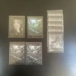 MTG Forest Foil and Basic Land 10 Card Lot. NM and Unplayed! (Vow) & (Mid) - Image 1